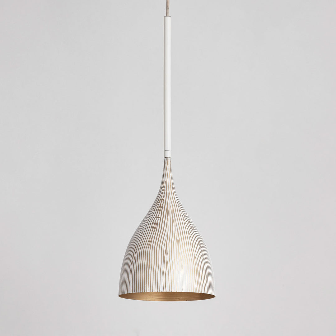 Maxim - 10911WTGLD - One Light Mini Pendant - Fleur - White/Gold