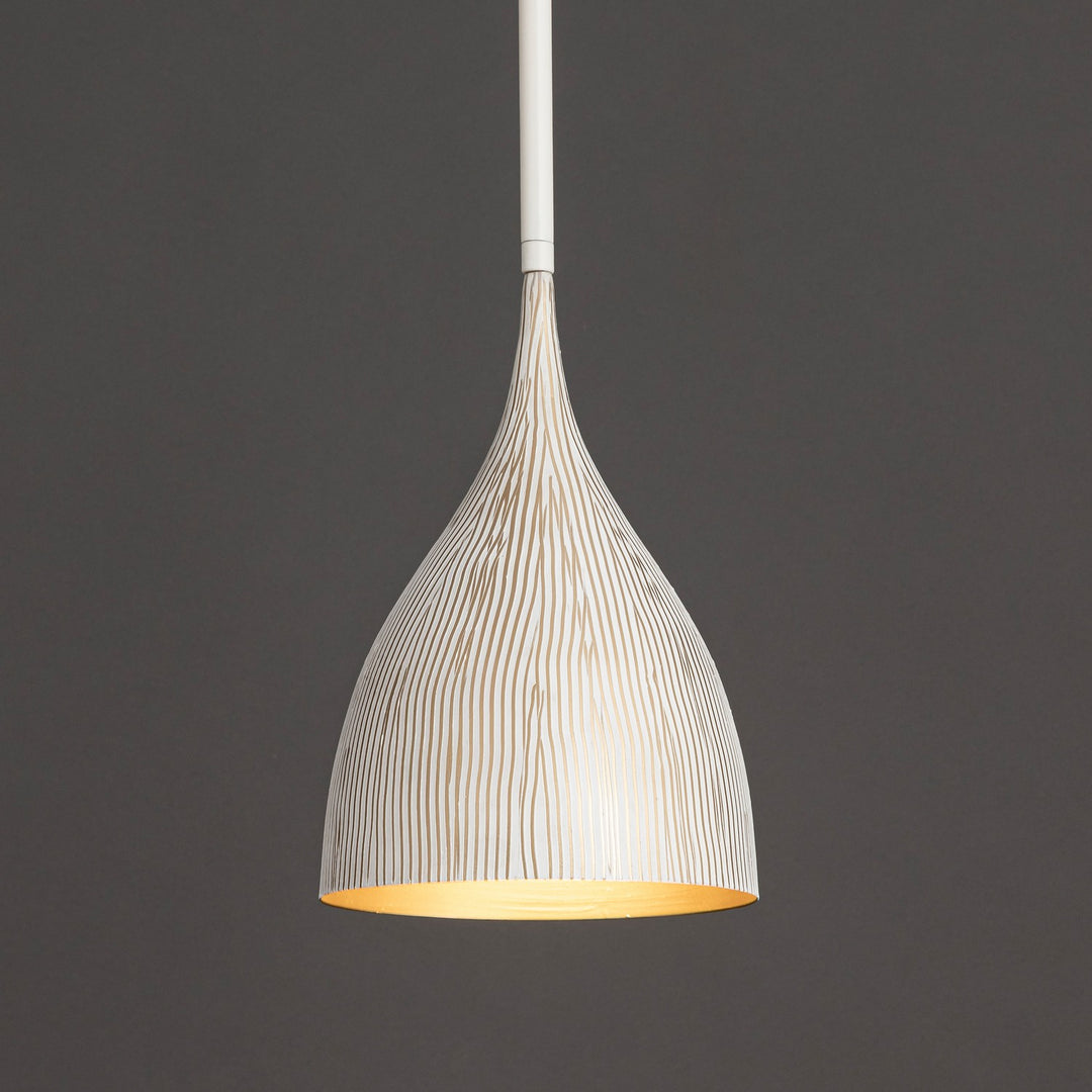 Maxim - 10911WTGLD - One Light Mini Pendant - Fleur - White/Gold