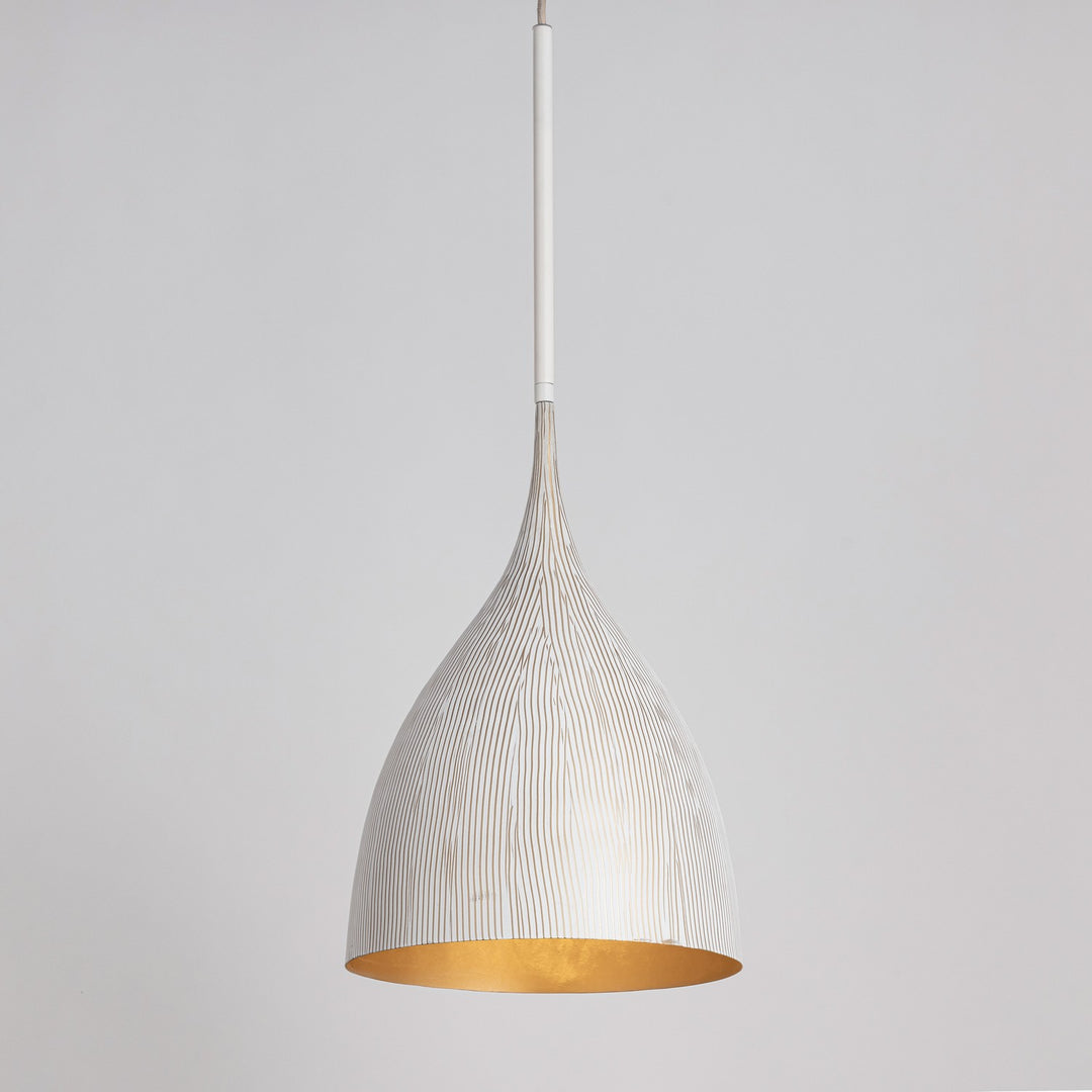 Maxim - 10912WTGLD - One Light Pendant - Fleur - White/Gold