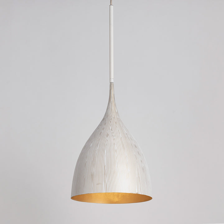Maxim - 10912WTGLD - One Light Pendant - Fleur - White/Gold