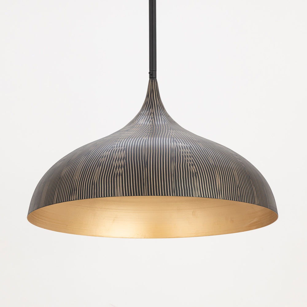 Maxim - 10914BKGLD - One Light Pendant - Fleur - Black / Gold