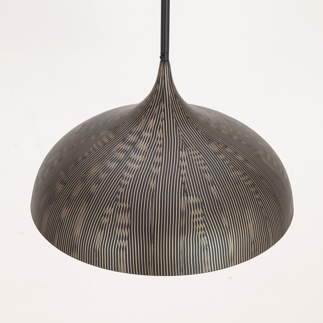 Maxim - 10914BKGLD - One Light Pendant - Fleur - Black / Gold