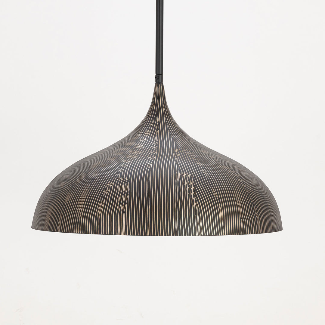 Maxim - 10914BKGLD - One Light Pendant - Fleur - Black / Gold