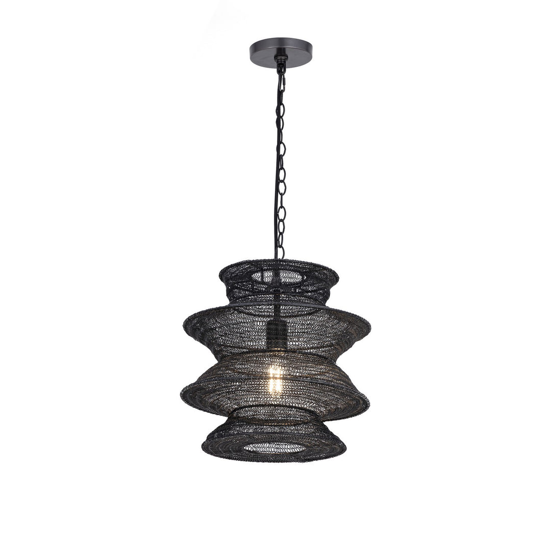 Maxim - 14930BK - One Light Pendant - Krabi - Black