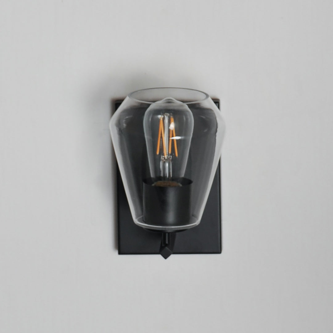 Maxim - 21331CLBK - One Light Wall Sconce - Geode - Black
