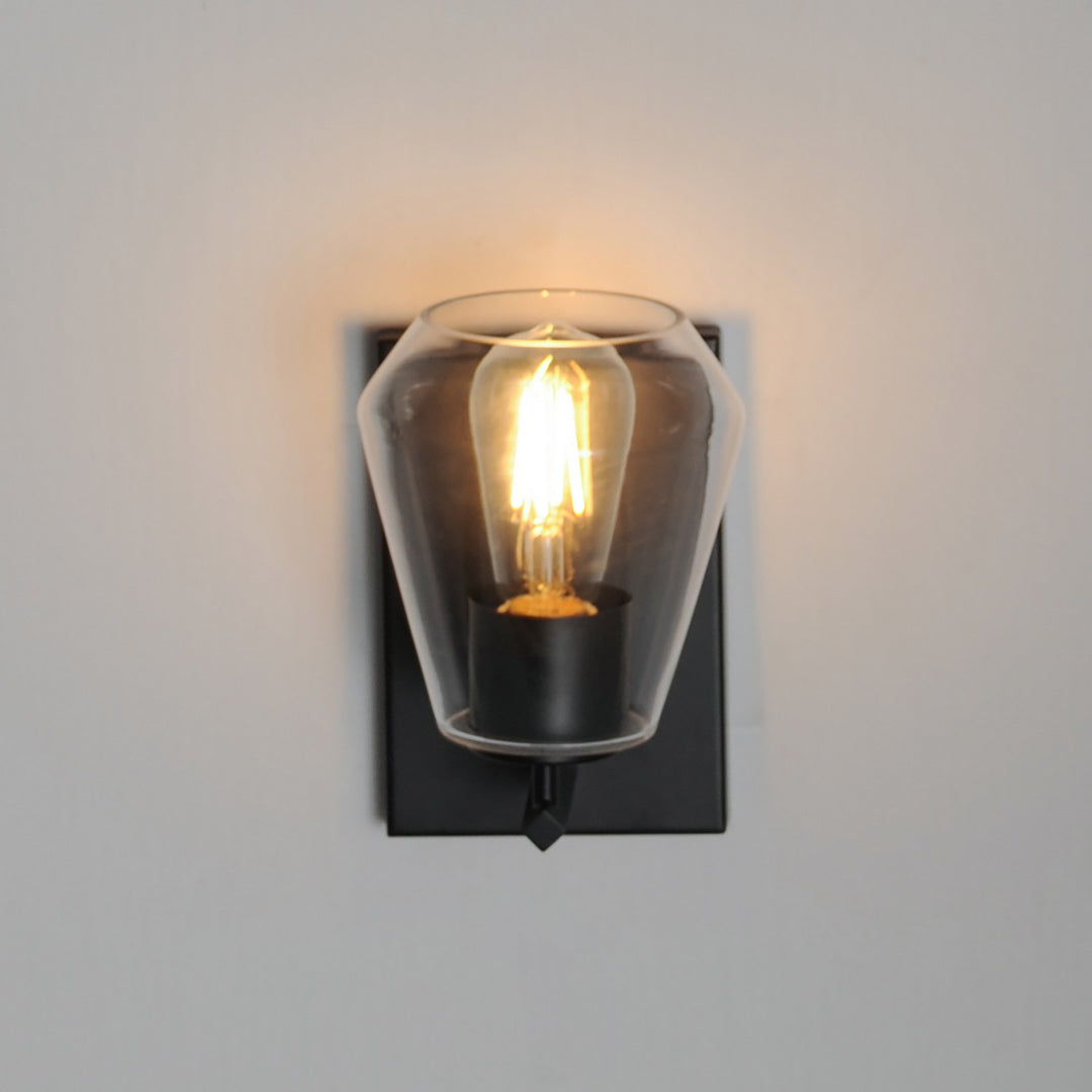 Maxim - 21331CLBK - One Light Wall Sconce - Geode - Black