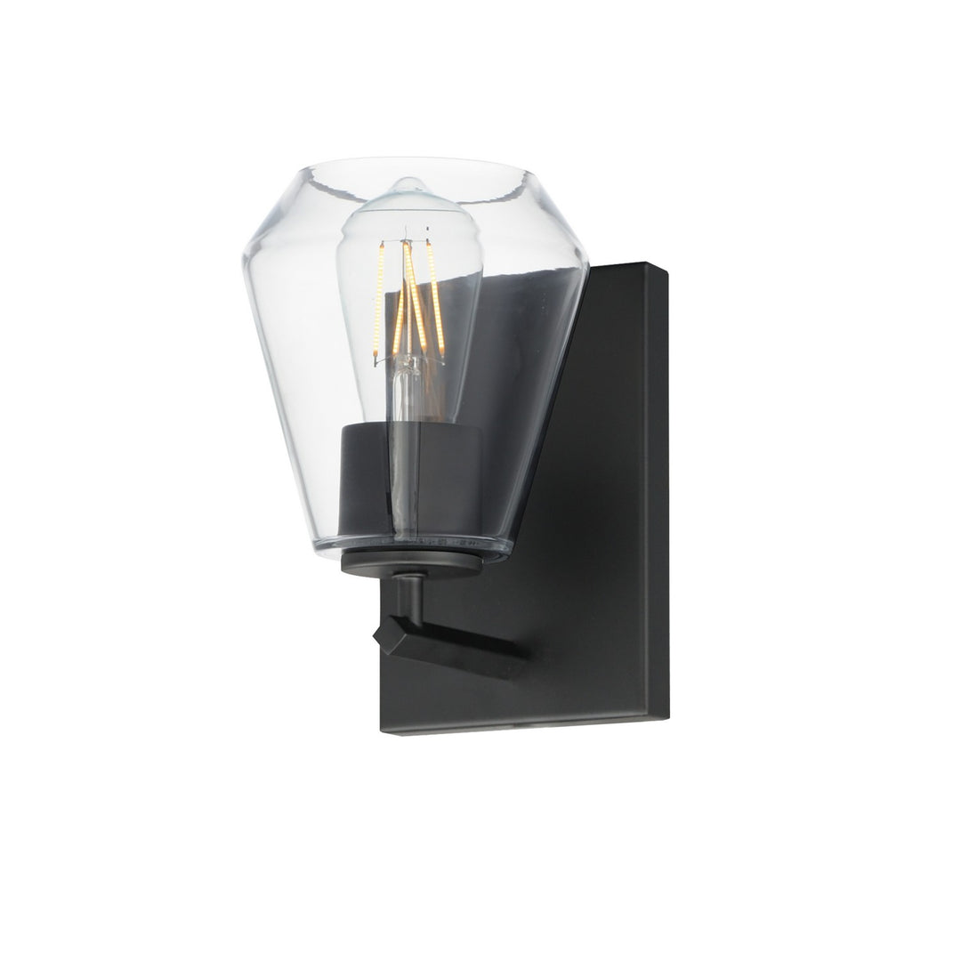 Maxim - 21331CLBK - One Light Wall Sconce - Geode - Black