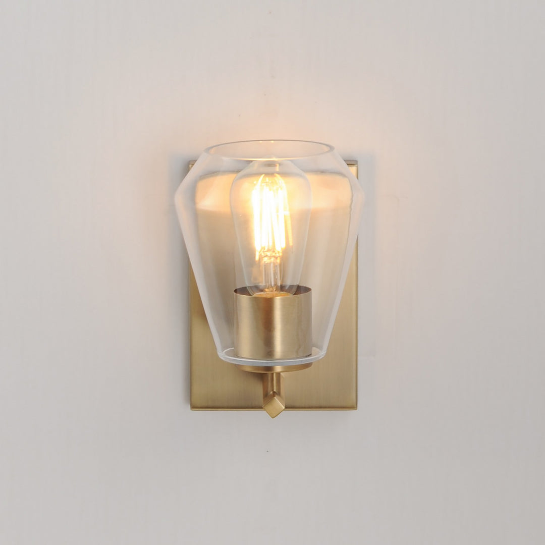 Maxim - 21331CLNAB - One Light Wall Sconce - Geode - Natural Aged Brass