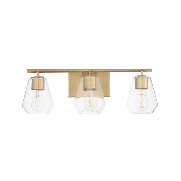 Maxim - 21333CLNAB - Three Light Bath Vanity - Geode - Natural Aged Brass