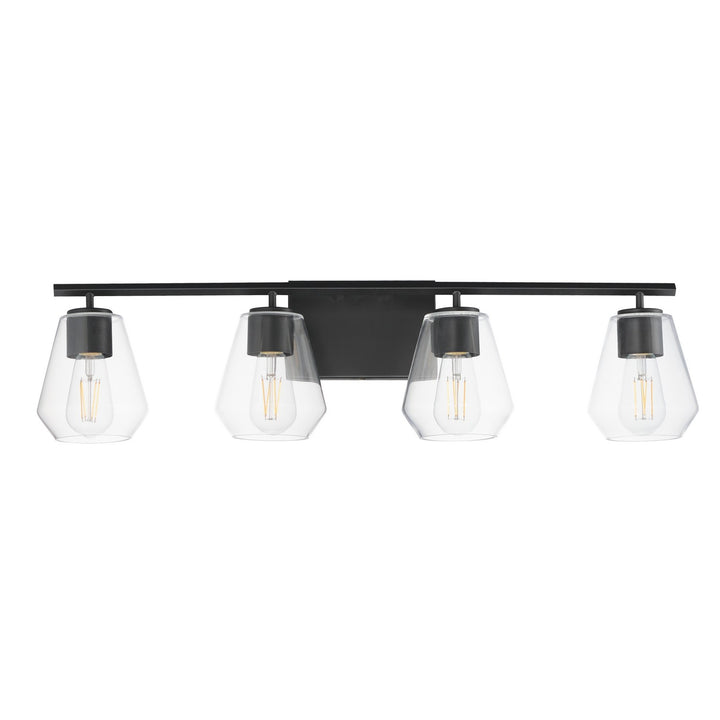 Maxim - 21334CLBK - Four Light Bath Vanity - Geode - Black
