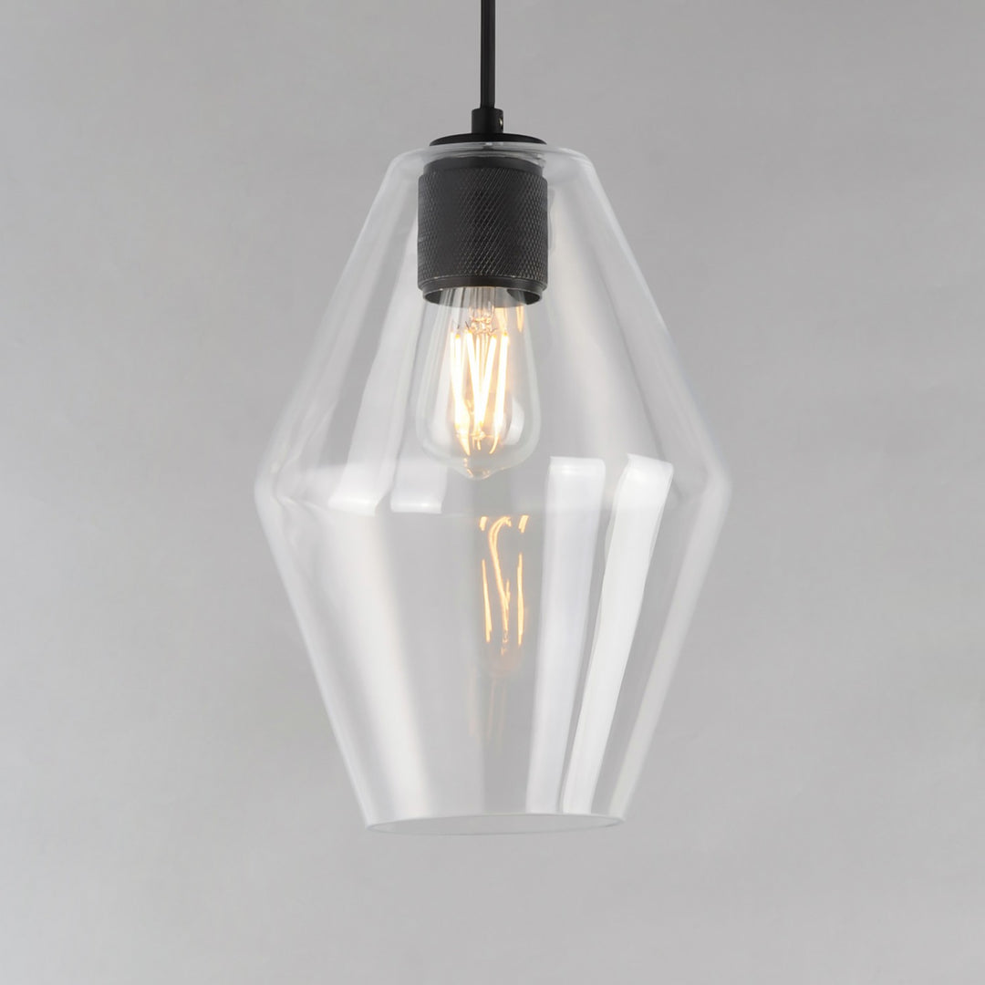 Maxim - 21335CLBK - One Light Mini Pendant - Geode - Black