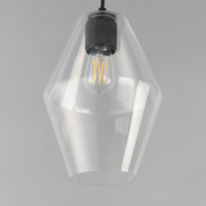 Maxim - 21335CLBK - One Light Mini Pendant - Geode - Black
