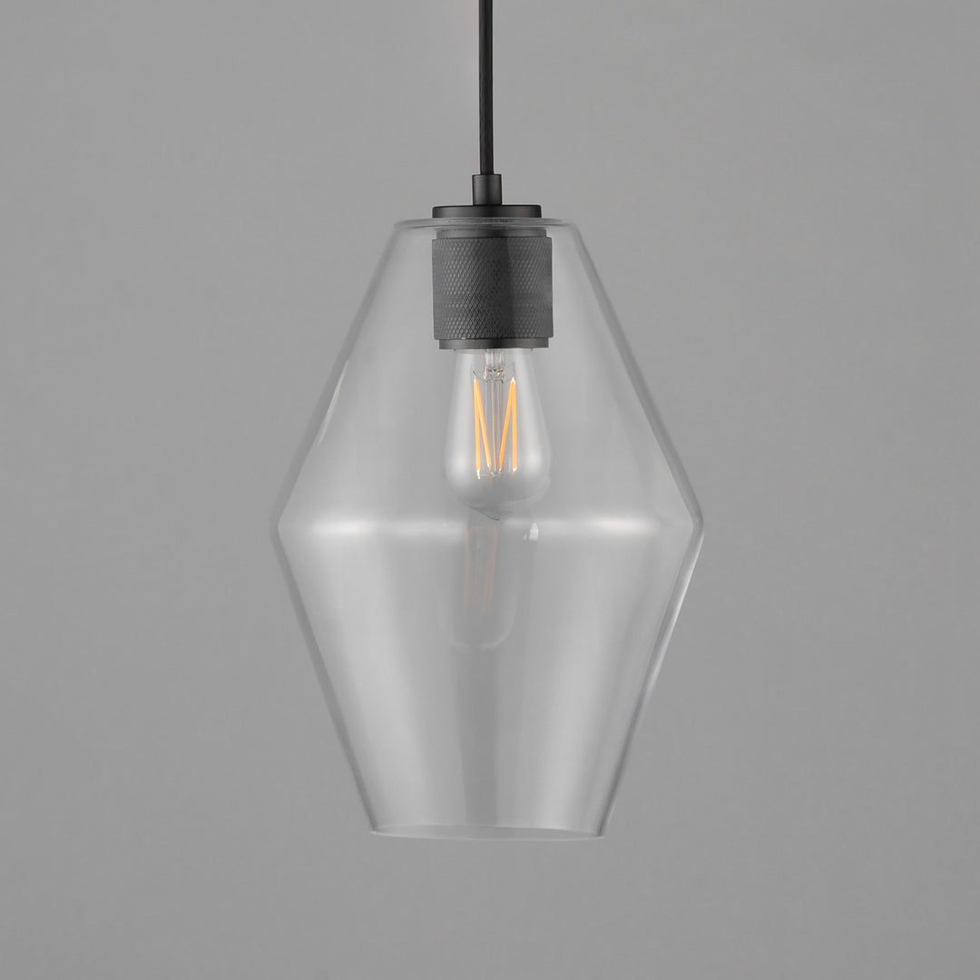 Maxim - 21335CLBK - One Light Mini Pendant - Geode - Black