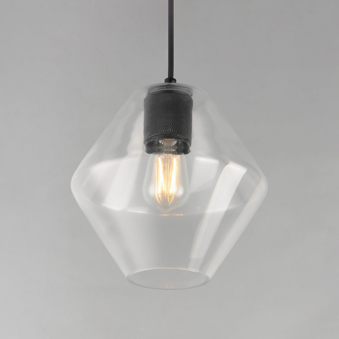 Maxim - 21336CLBK - One Light Pendant - Geode - Black