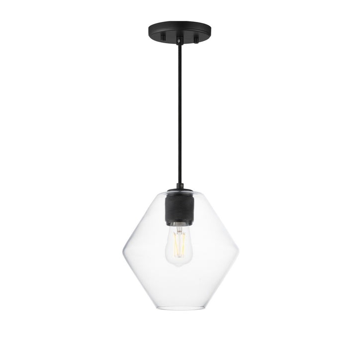 Maxim - 21336CLBK - One Light Pendant - Geode - Black