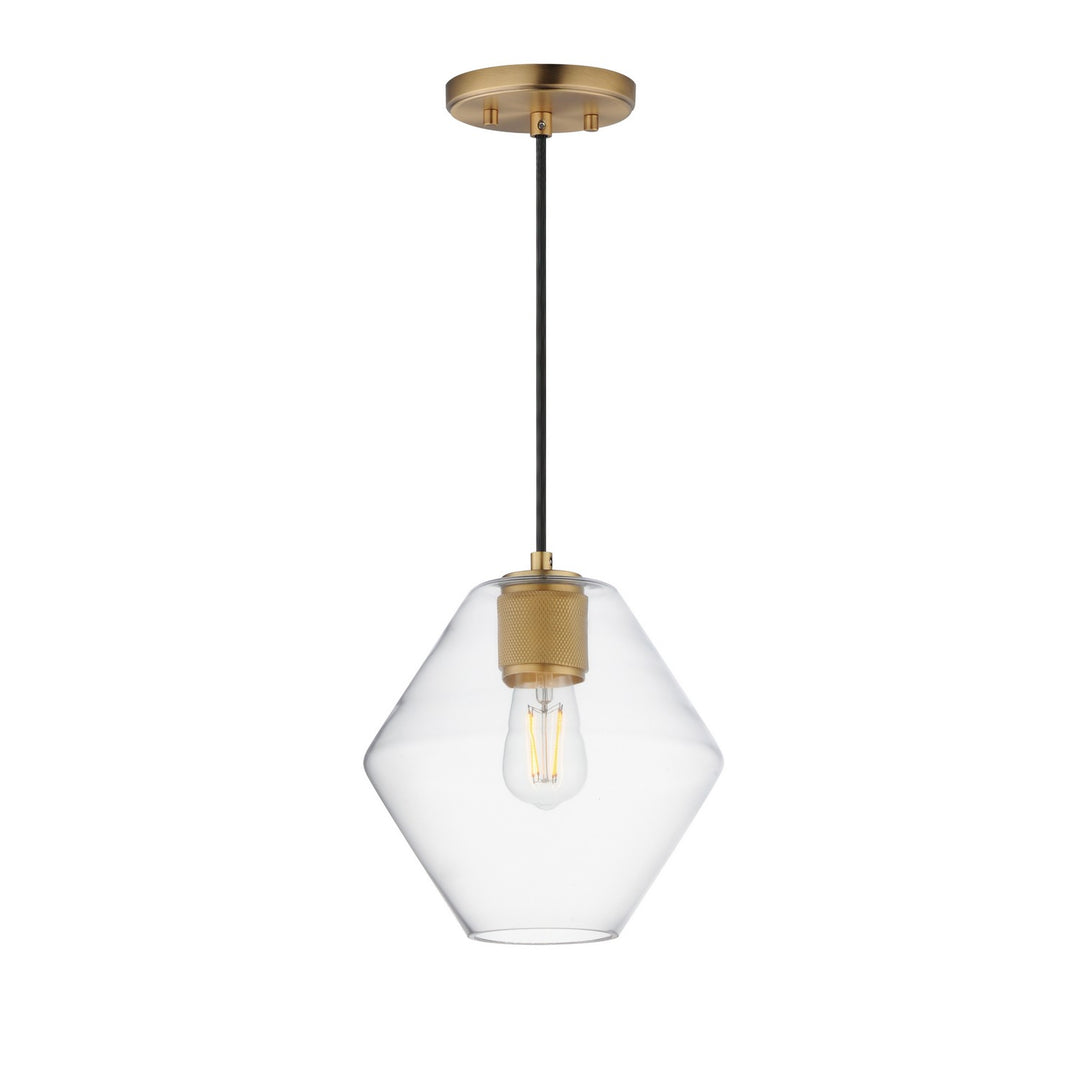 Maxim - 21336CLNAB - One Light Pendant - Geode - Natural Aged Brass