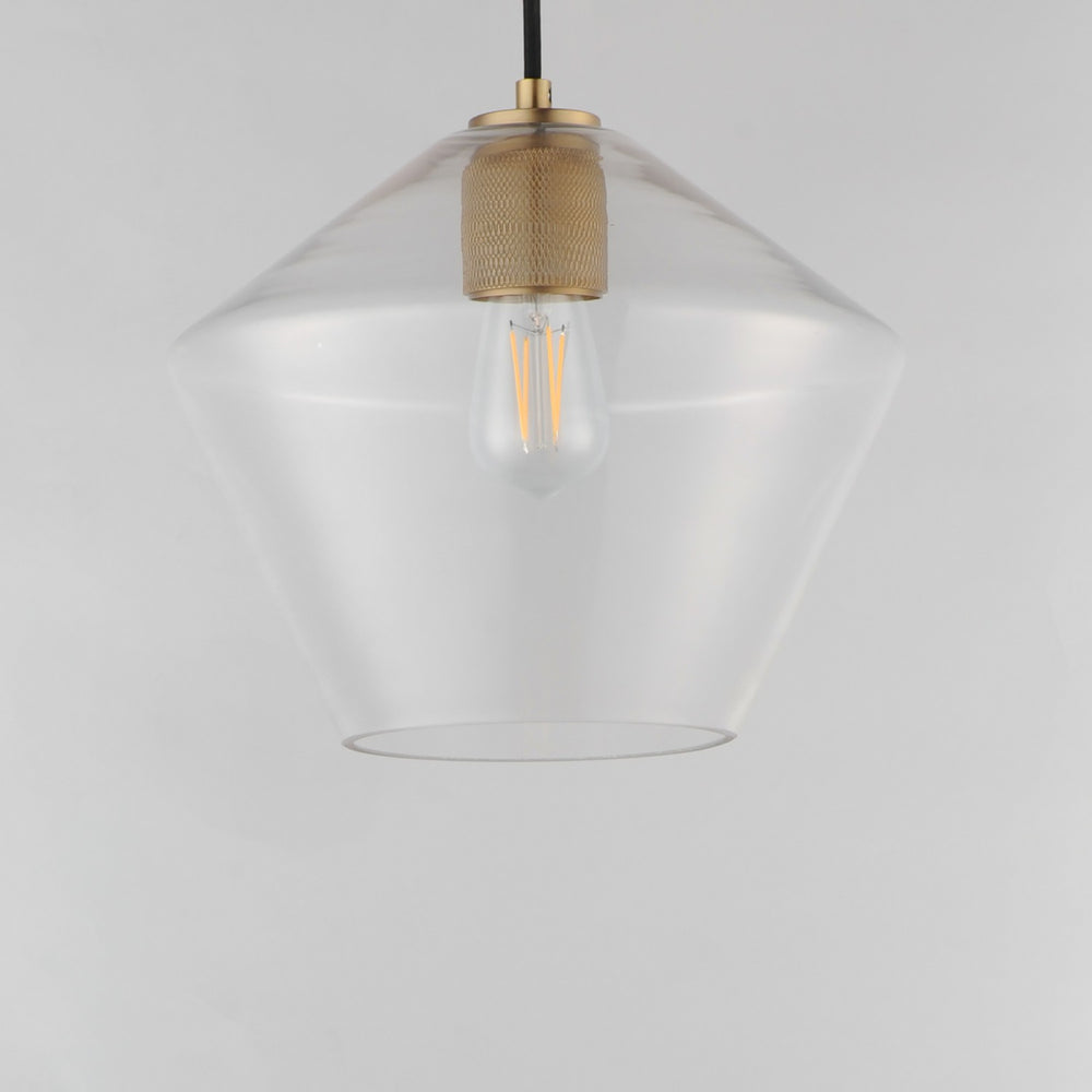 Maxim - 21337CLNAB - One Light Pendant - Geode - Natural Aged Brass