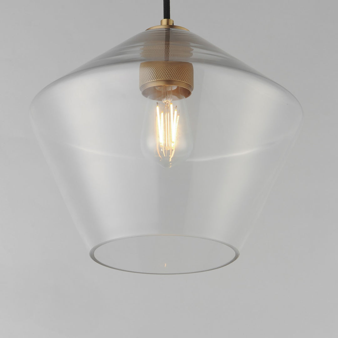 Maxim - 21337CLNAB - One Light Pendant - Geode - Natural Aged Brass