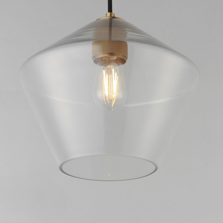 Maxim - 21337CLNAB - One Light Pendant - Geode - Natural Aged Brass
