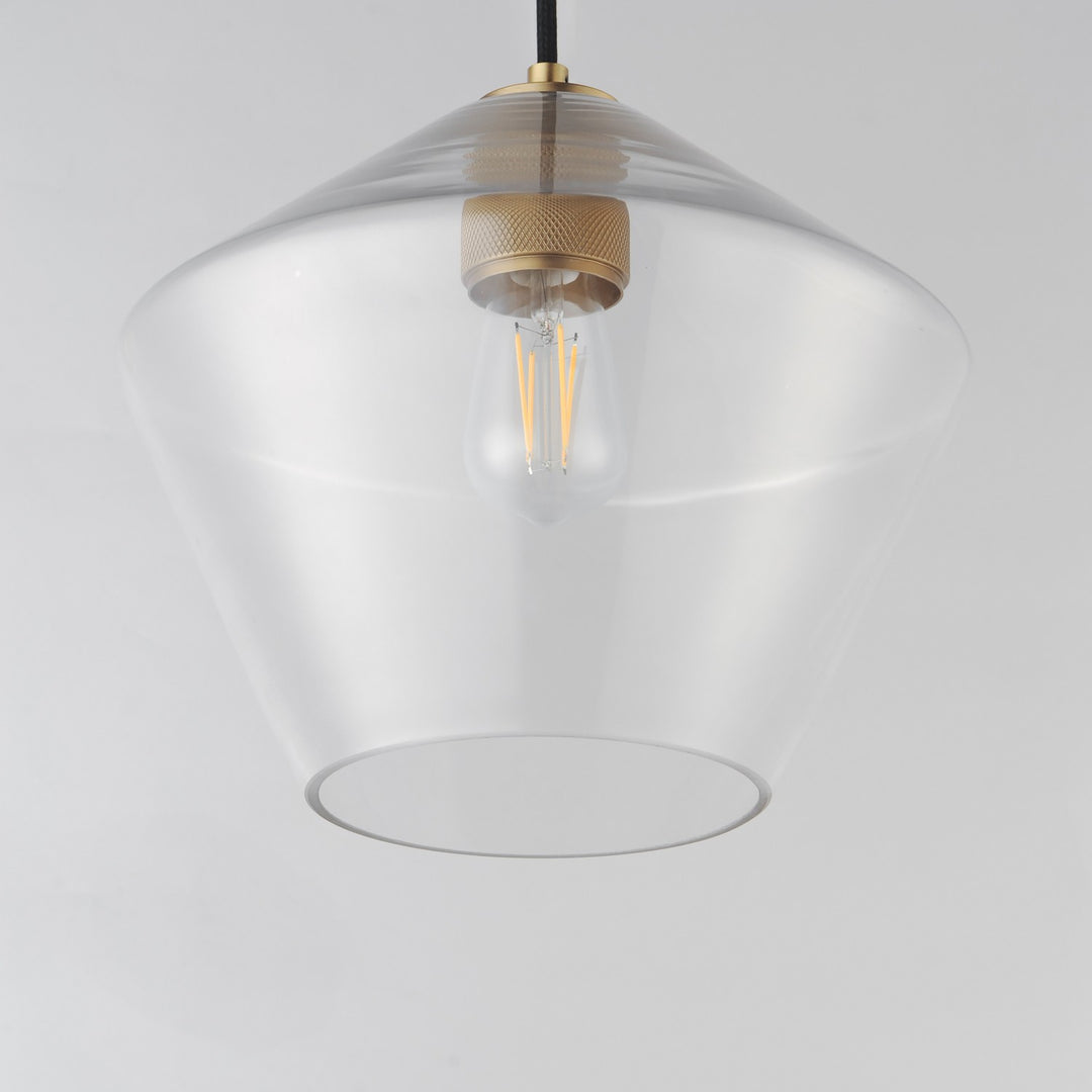 Maxim - 21337CLNAB - One Light Pendant - Geode - Natural Aged Brass