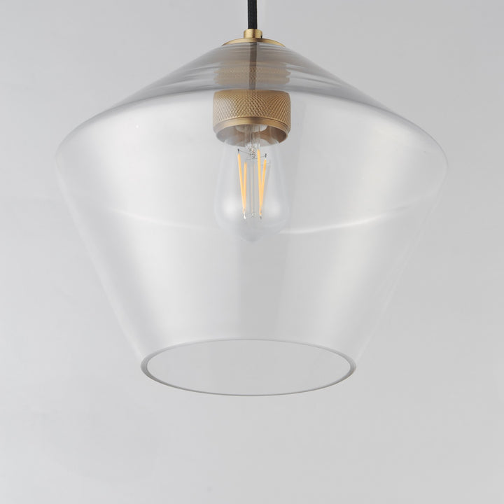 Maxim - 21337CLNAB - One Light Pendant - Geode - Natural Aged Brass