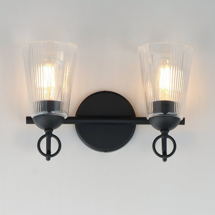 Maxim - 21392CLBK - Two Light Wall Sconce - Jackson Hole - Black