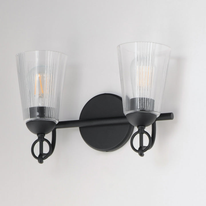 Maxim - 21392CLBK - Two Light Wall Sconce - Jackson Hole - Black