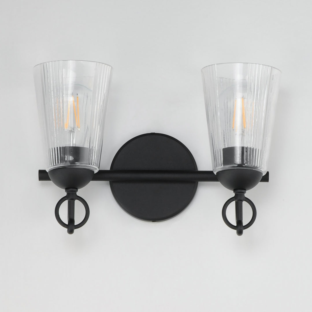 Maxim - 21392CLBK - Two Light Wall Sconce - Jackson Hole - Black