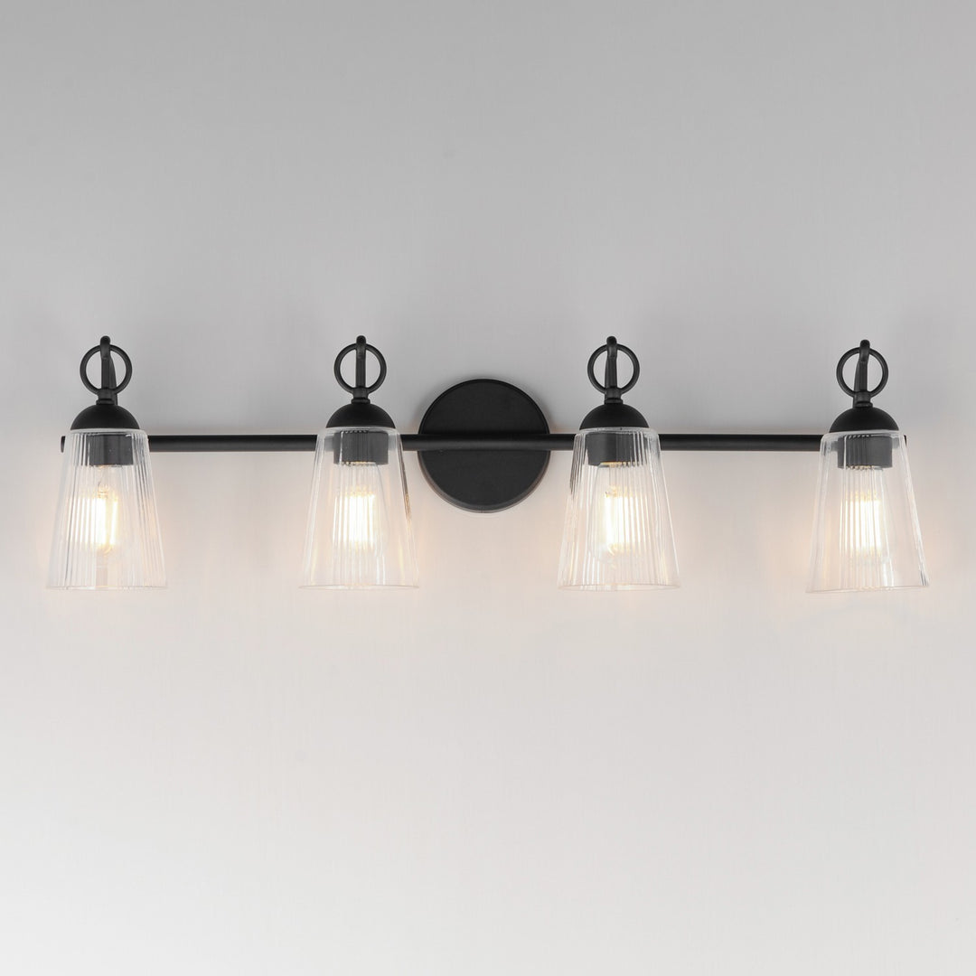 Maxim - 21394CLBK - Four Light Bath Vanity - Jackson Hole - Black