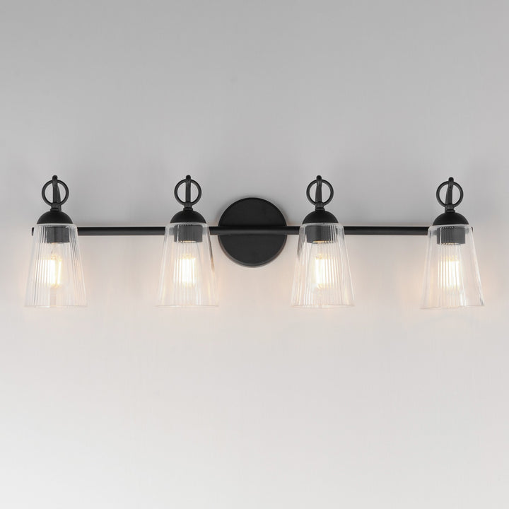 Maxim - 21394CLBK - Four Light Bath Vanity - Jackson Hole - Black