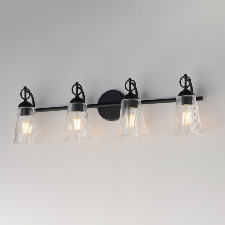 Maxim - 21394CLBK - Four Light Bath Vanity - Jackson Hole - Black