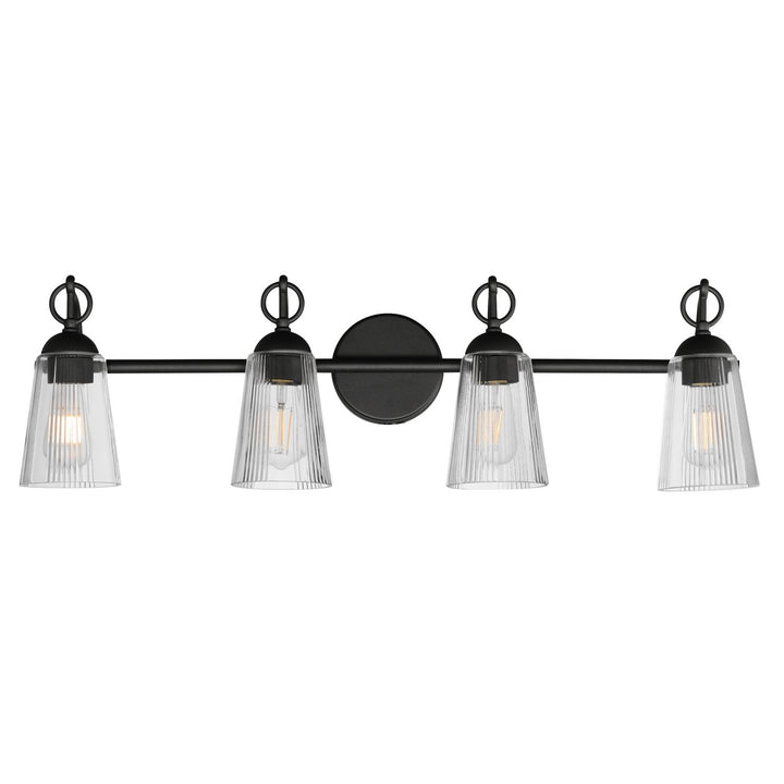 Maxim - 21394CLBK - Four Light Bath Vanity - Jackson Hole - Black