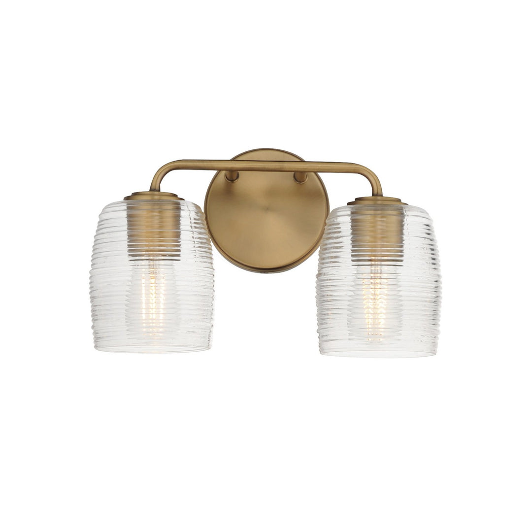 Maxim - 21412CRNAB - Two Light Wall Sconce - Honey - Natural Aged Brass