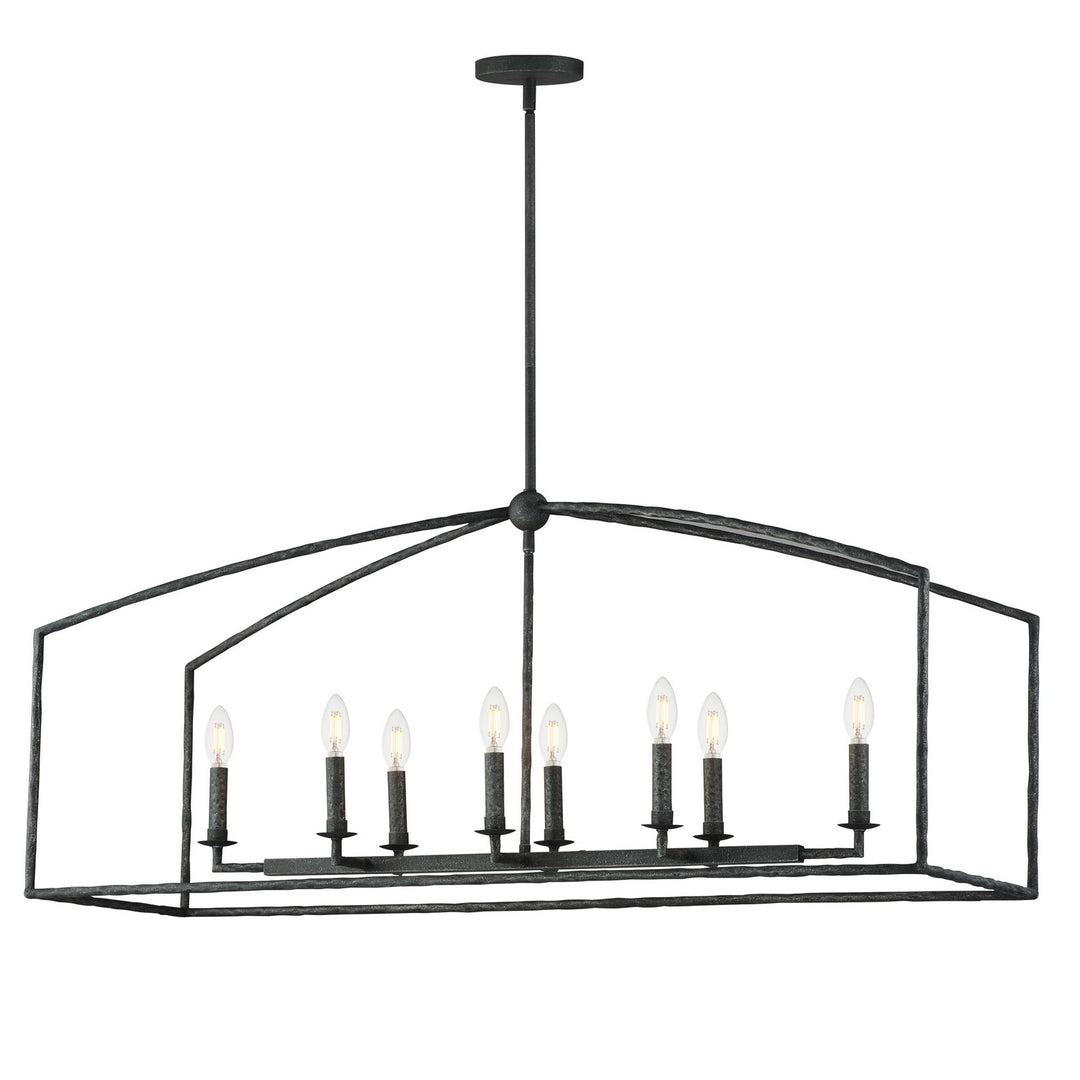 Maxim - 21848BS - Eight Light Linear Pendant - Martel - Blacksmith