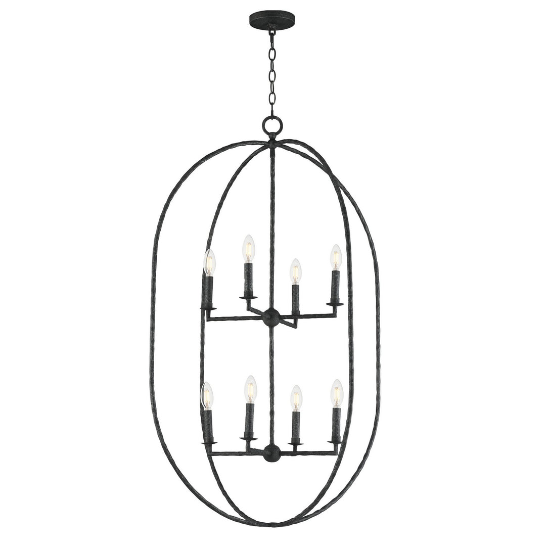 Maxim - 21849BS - Eight Light Pendant - Martel - Blacksmith