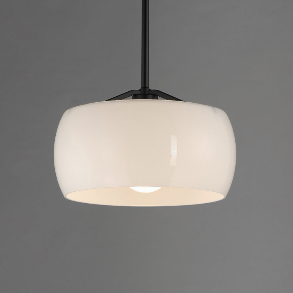 Maxim - 26141WTBK - One Light Pendant - Glazed - White / Black