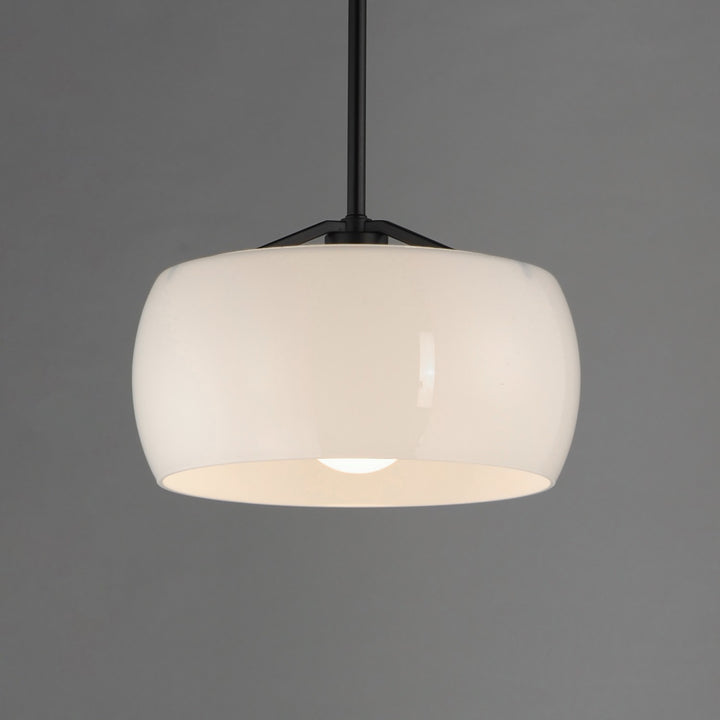Maxim - 26141WTBK - One Light Pendant - Glazed - White / Black