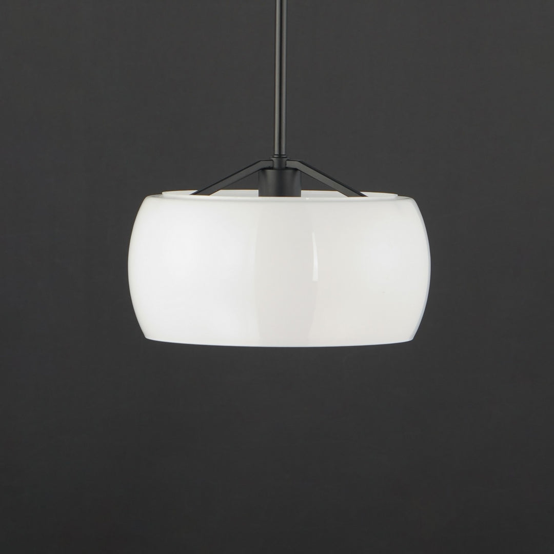 Maxim - 26141WTBK - One Light Pendant - Glazed - White / Black