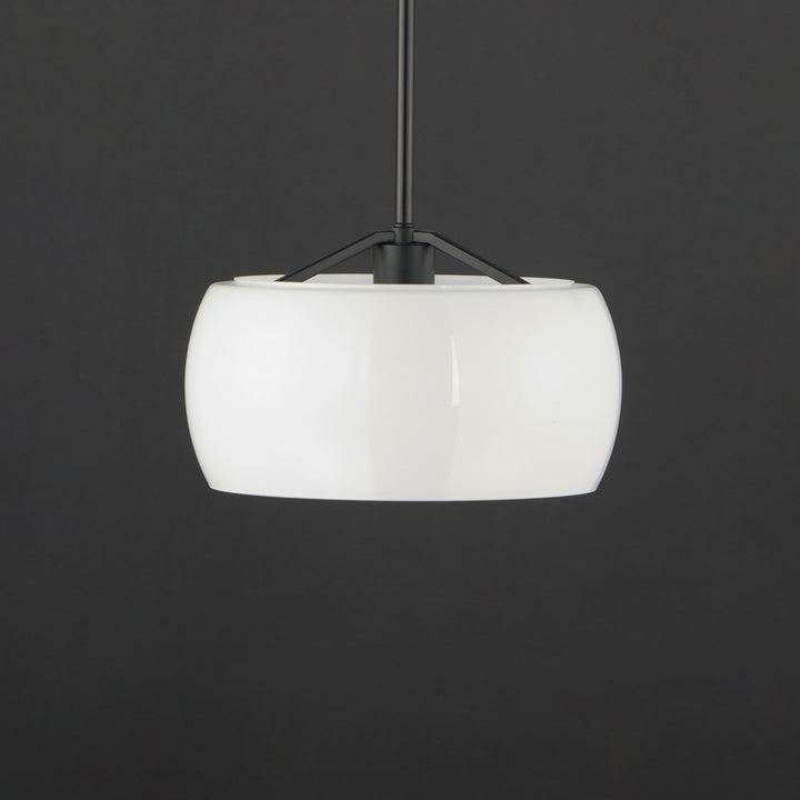 Maxim - 26141WTBK - One Light Pendant - Glazed - White / Black