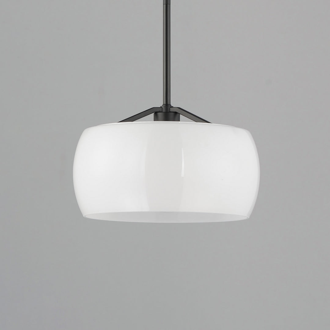 Maxim - 26141WTBK - One Light Pendant - Glazed - White / Black