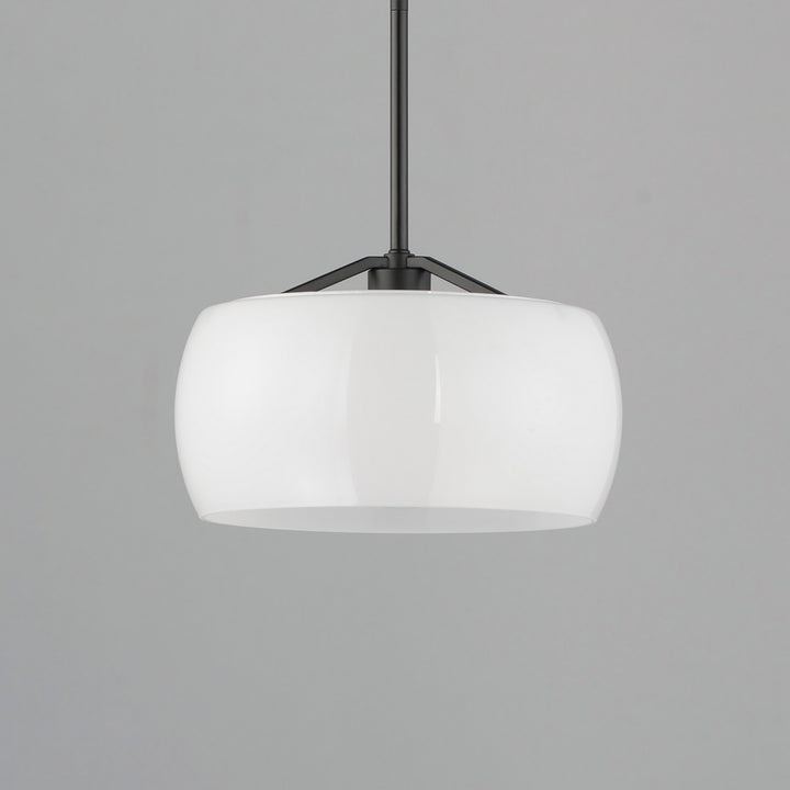 Maxim - 26141WTBK - One Light Pendant - Glazed - White / Black