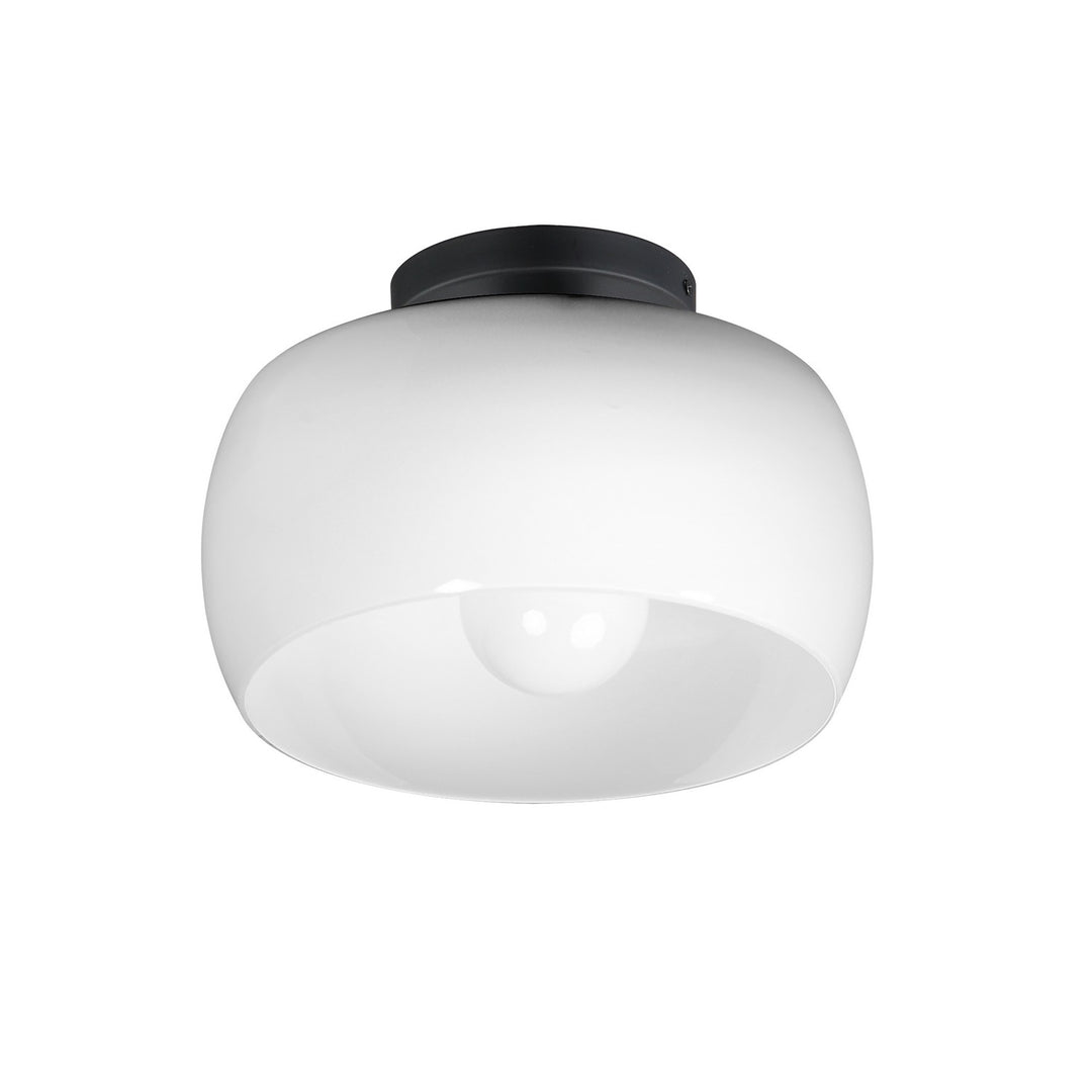 Maxim - 26149WTBK - One Light Flush Mount - Glazed - White / Black