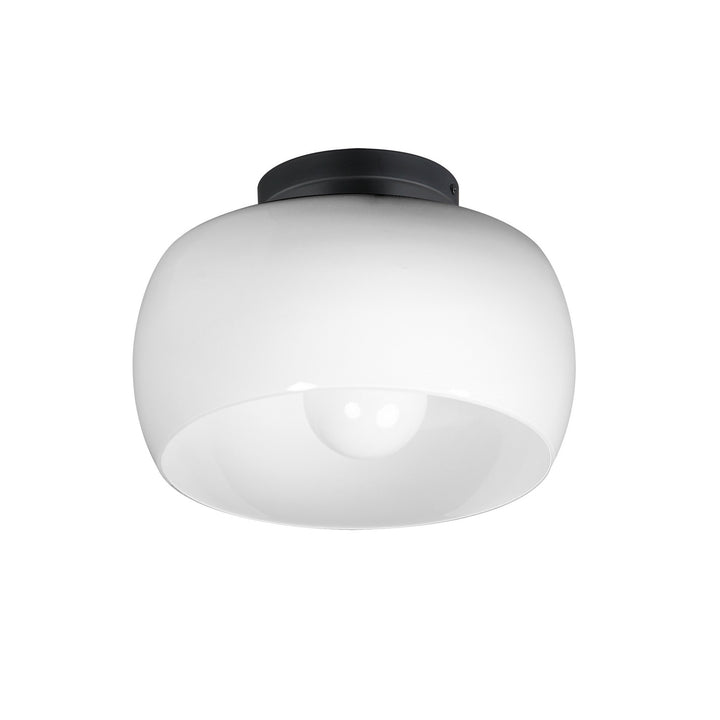 Maxim - 26149WTBK - One Light Flush Mount - Glazed - White / Black