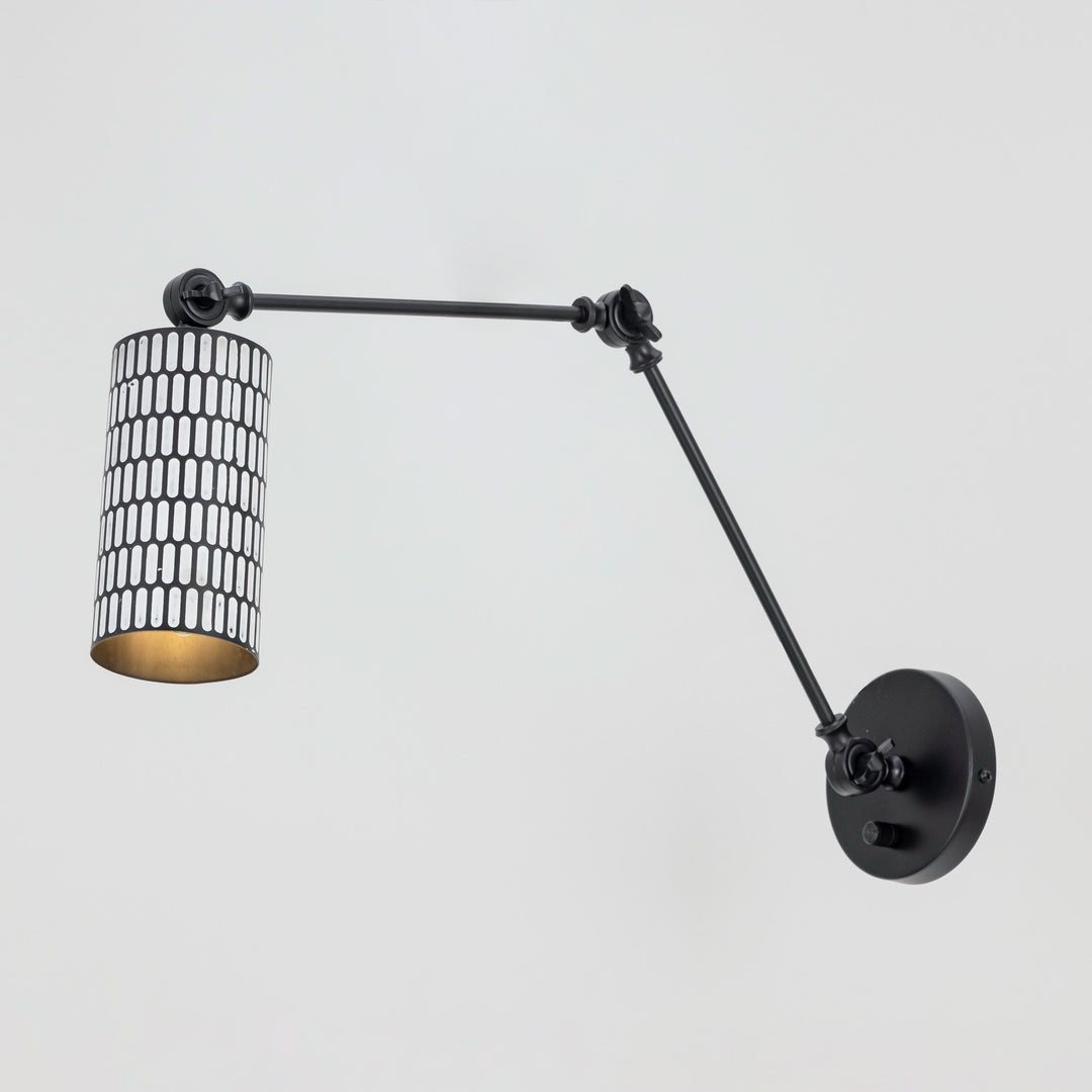 Maxim - 29120BKWT - One Light Wall Sconce - Shaka - Black / White