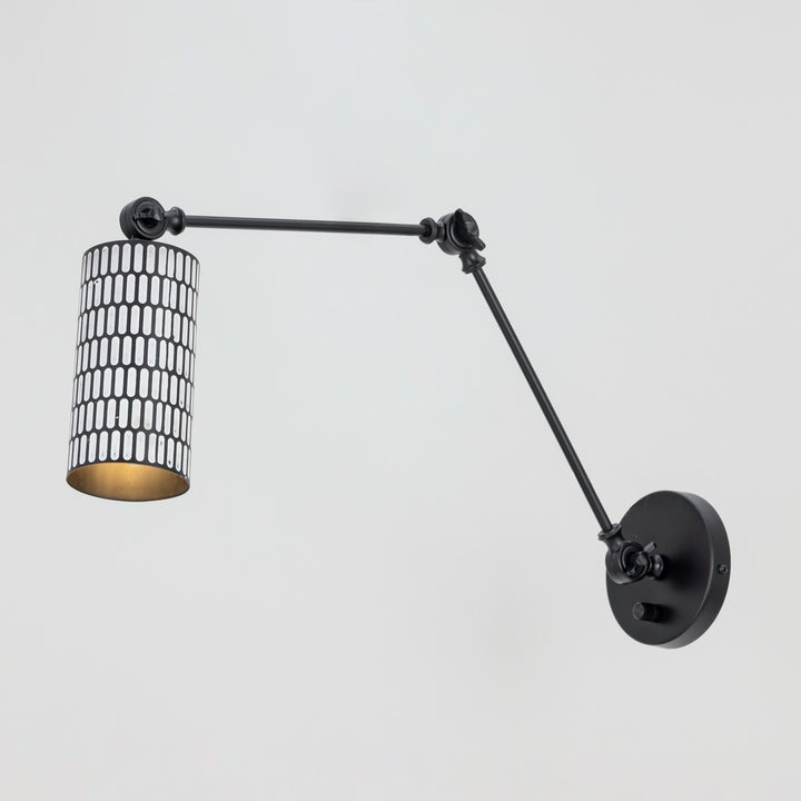 Maxim - 29120BKWT - One Light Wall Sconce - Shaka - Black / White
