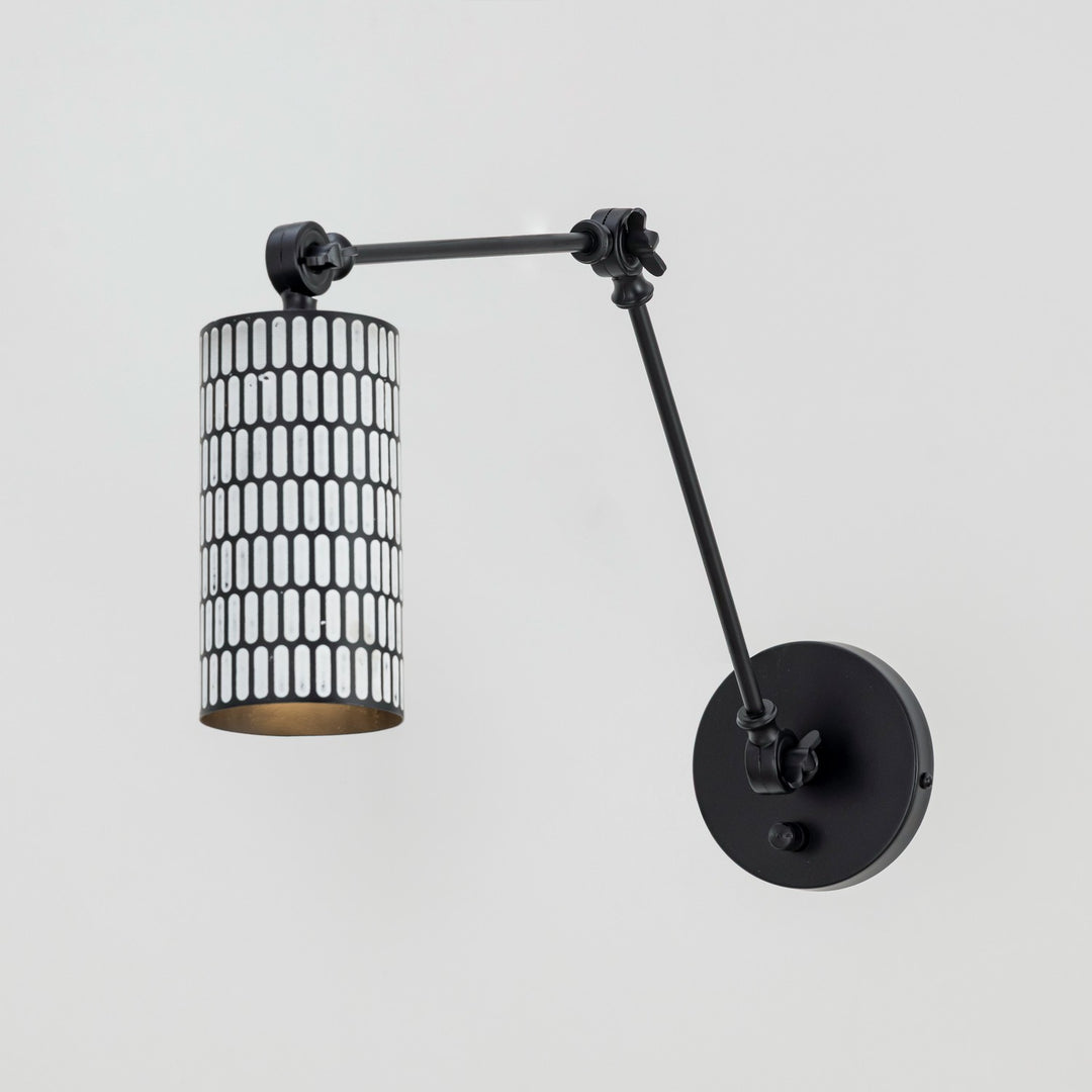 Maxim - 29120BKWT - One Light Wall Sconce - Shaka - Black / White