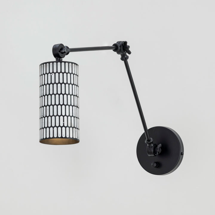 Maxim - 29120BKWT - One Light Wall Sconce - Shaka - Black / White