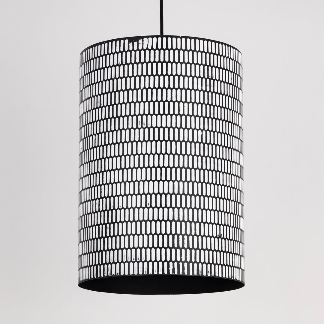 Maxim - 29123BKWT - One Light Pendant - Shaka - Black / White