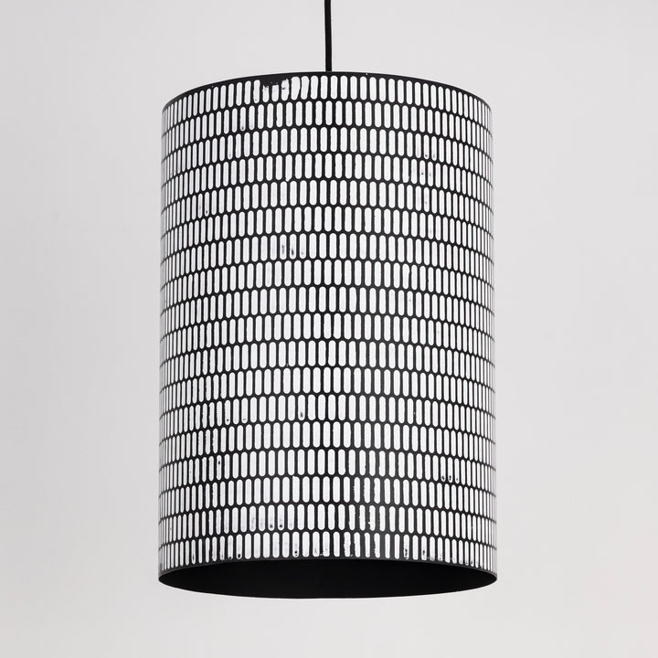 Maxim - 29123BKWT - One Light Pendant - Shaka - Black / White