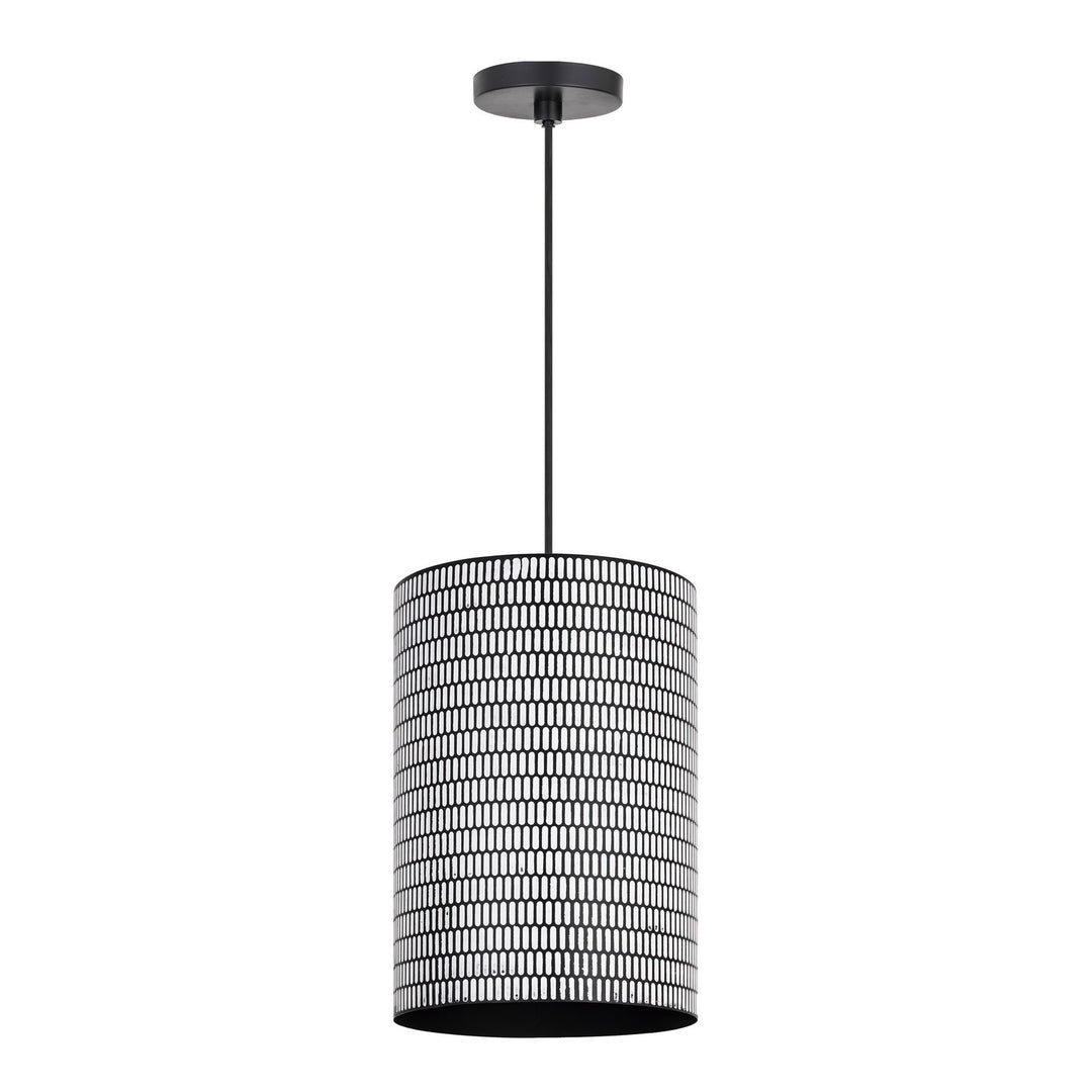 Maxim - 29123BKWT - One Light Pendant - Shaka - Black / White